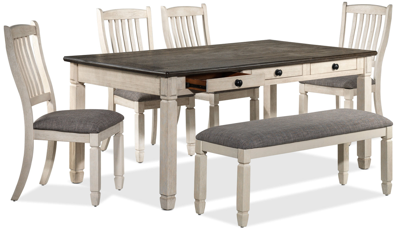 Harold 6-Piece Dining Set - Antique White