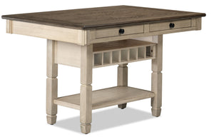 Harold Counter Height Dining Table - Antique White