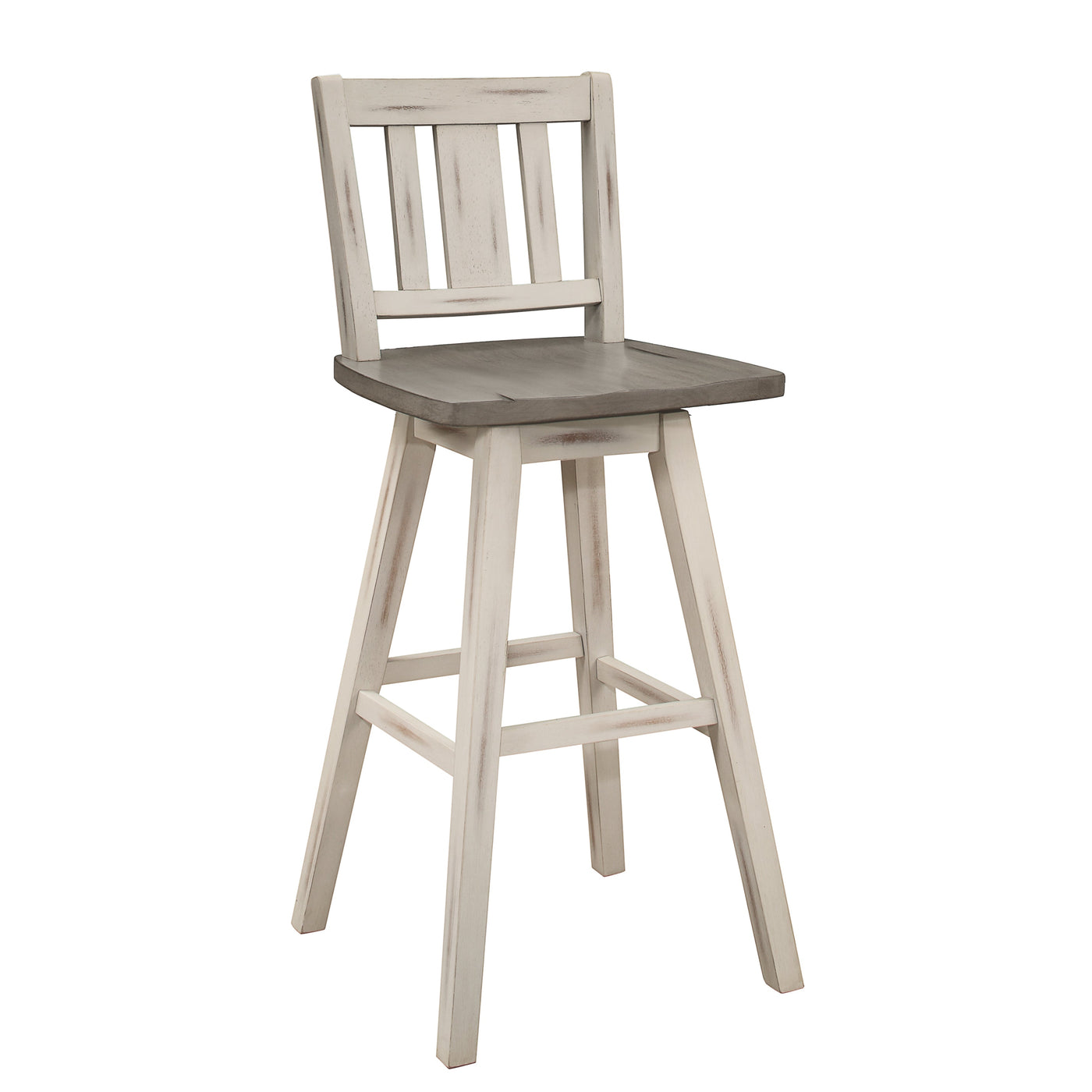 Willow Bar Height Stool - White, Grey