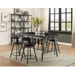 Appert 5-Piece Counter Height Dining Set - Metal, Black