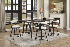 Appert 7-Piece Counter Height Dining Set - Metal, White