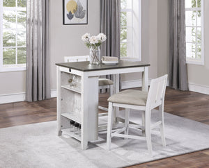 Daye 3-Piece Counter-Height Dining Set - White, Grey