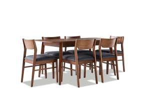 Lenard 7-Piece Dining Set - Walnut