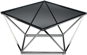Skylar Coffee Table - Silver and Black