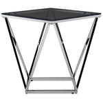 Skylar End Table - Silver and Black