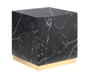 Helios End Table - Black Marble and Gold
