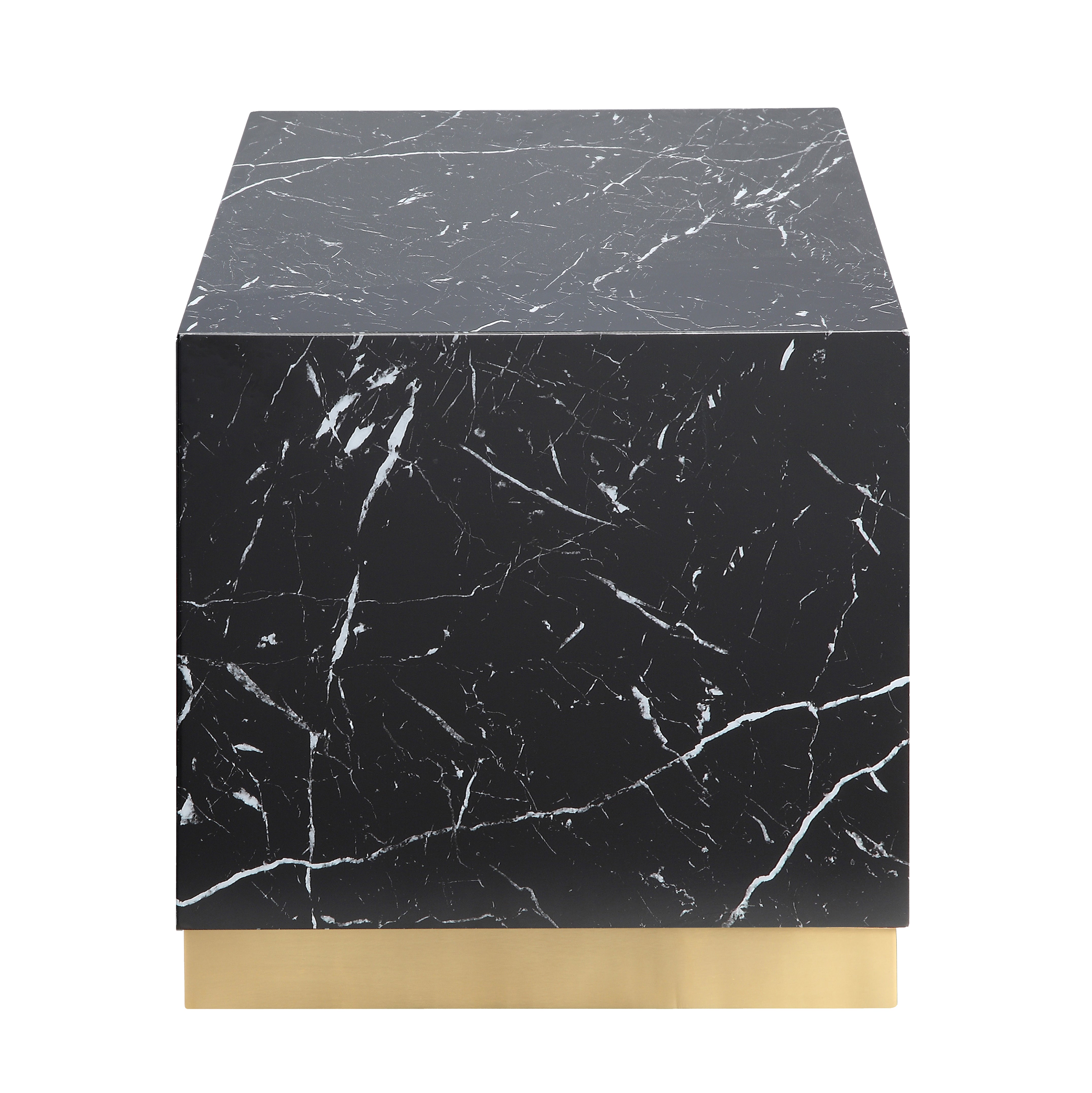 Helios End Table - Black Marble and Gold