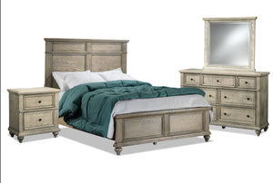 Emma 6-Piece King Bedroom Set - Oak