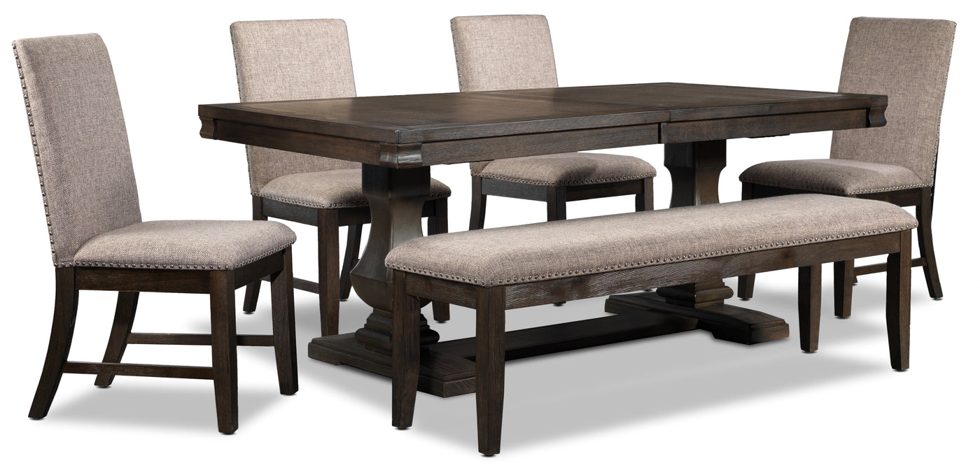 Cambridge 6-Piece Dining Room Package - Dark Brown