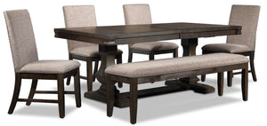 Cambridge 6-Piece Dining Room Package - Dark Brown
