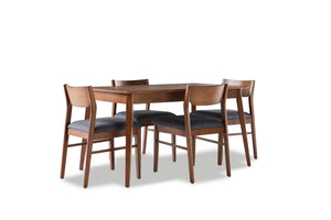 Lenard 5-Piece Dining Set - Walnut