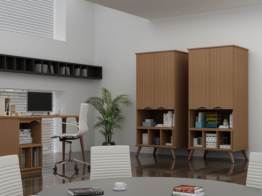 Applesham 2-Piece Extra Storage Home Office Set - Maple Cream