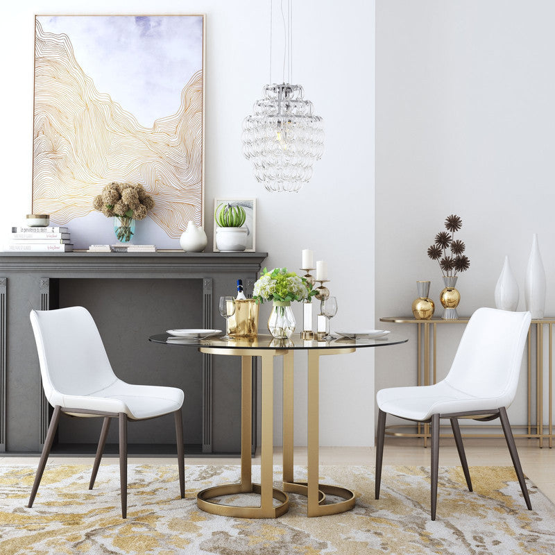 Teglberg Dining Chair - White/Walnut - Set of 2
