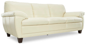 Leonardo Leather Sofa - Cream