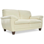 Leonardo Leather Loveseat - Cream