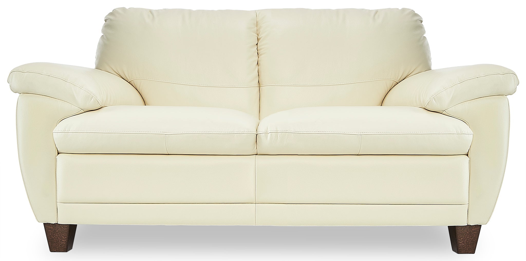Leonardo Leather Sofa, Loveseat and Chair Set - Cream