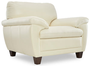 Leonardo Leather Chair - Cream