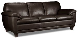 Leonardo Leather Sofa - Brown