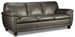 Leonardo Leather Sofa - Taupe