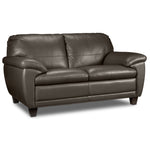 Leonardo Leather Loveseat - Taupe