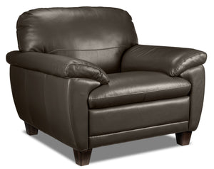 Leonardo Leather Chair - Taupe