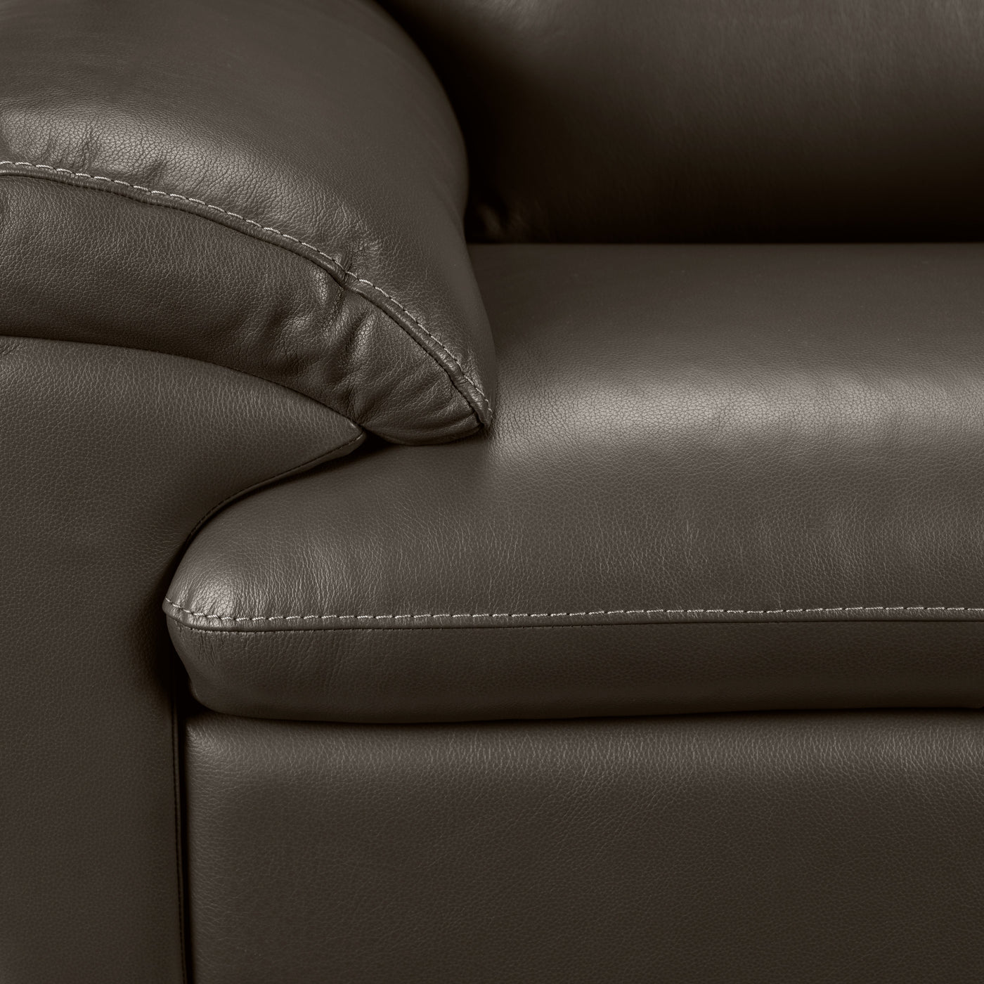 Leonardo Leather Loveseat - Taupe