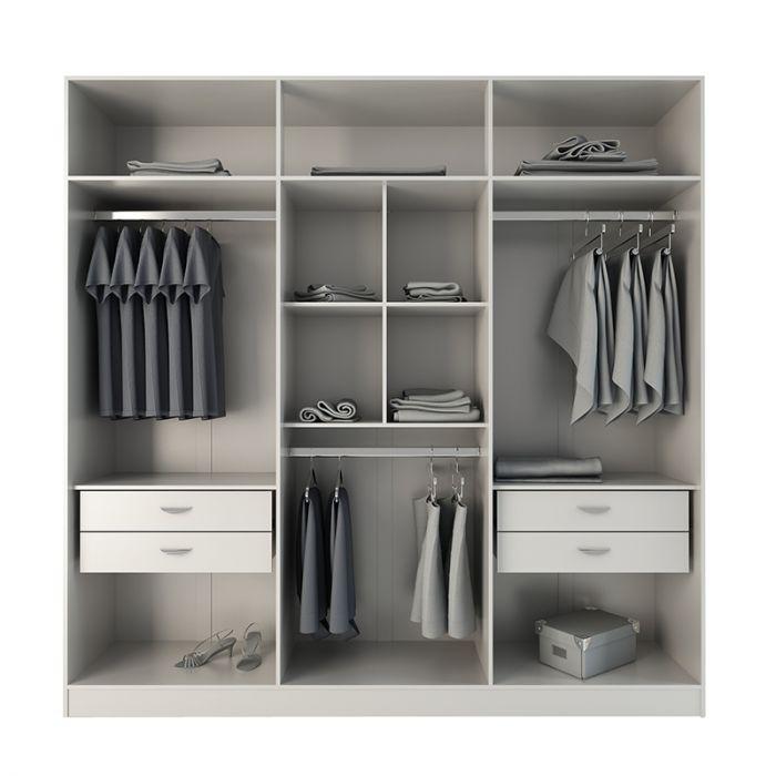 Kumasi Wardrobe - High Gloss White