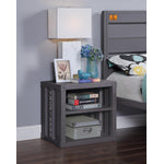 Konto Industrial Nightstand - Gunmetal Grey