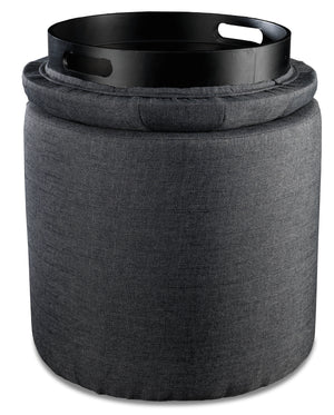 Yara Ottoman - Dark Grey