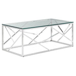 Lexie Coffee Table - Stainless Steel