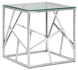 Lexie End Table - Stainless Steel