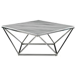 Lynn Coffee Table - Marble and Stainless Steel
