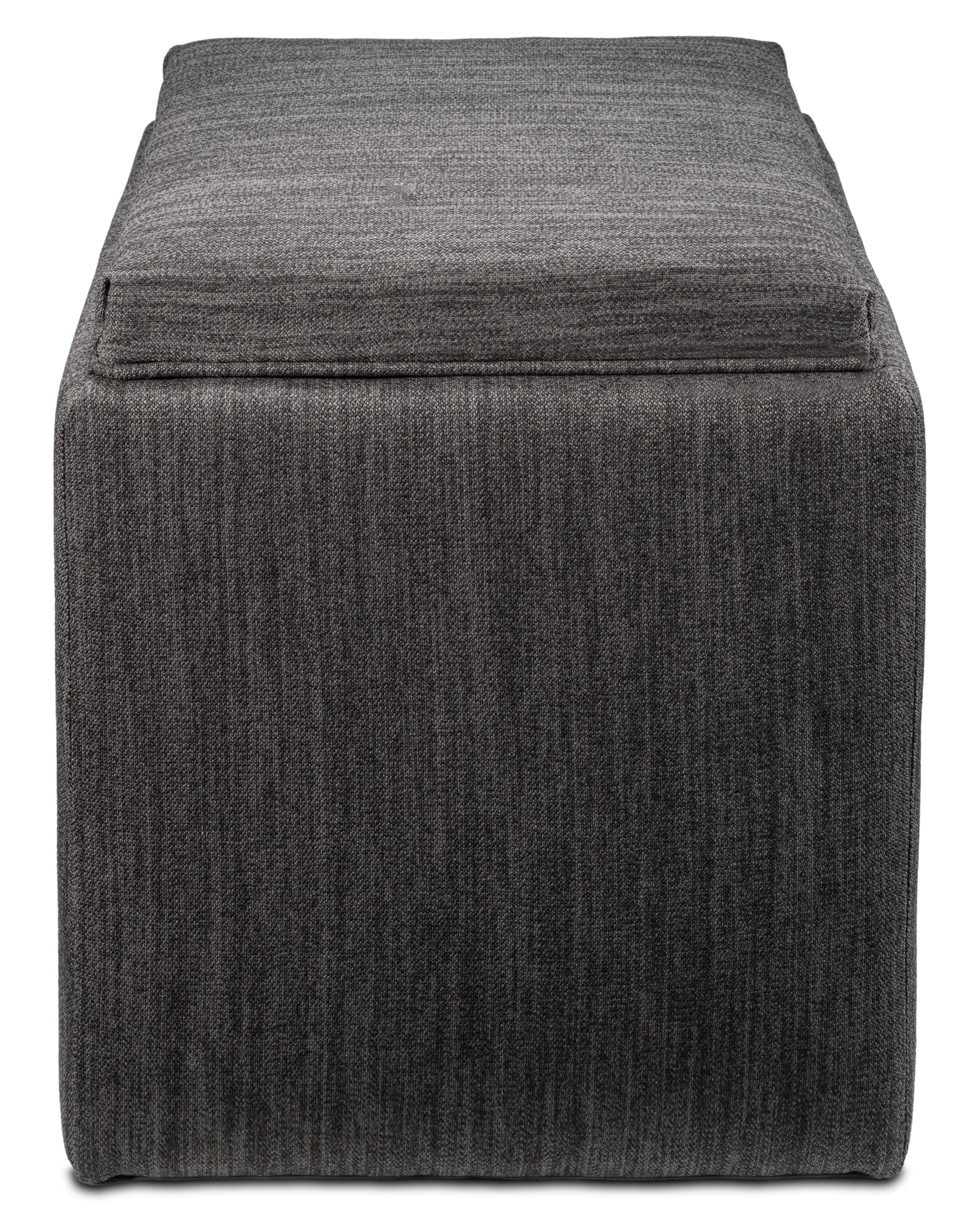 Zoey Ottoman - Charcoal Grey