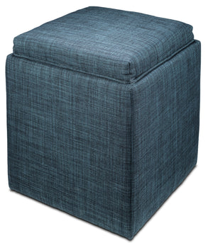 Zoey Ottoman - Navy