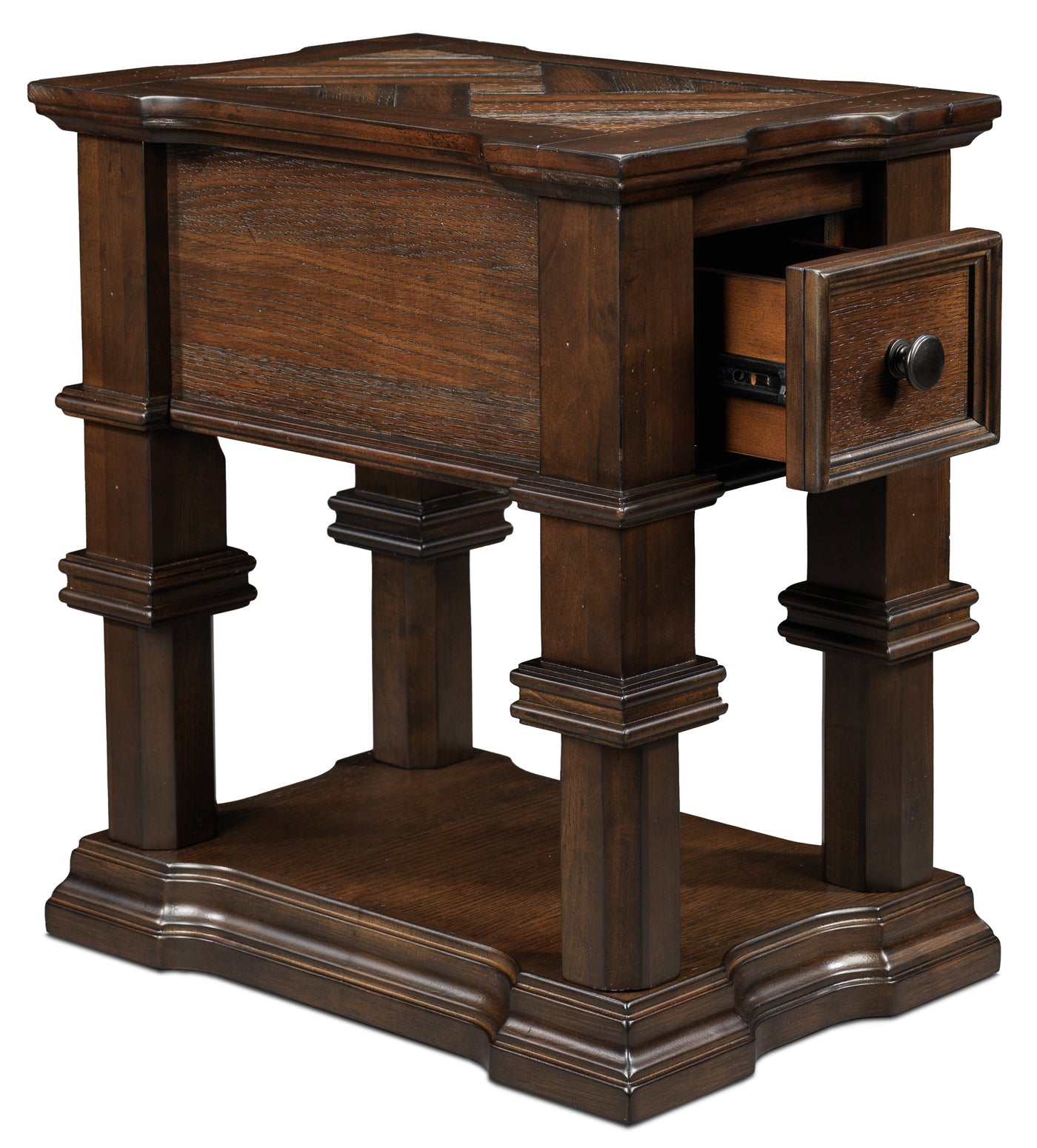 Roman Chairside Table - Walnut