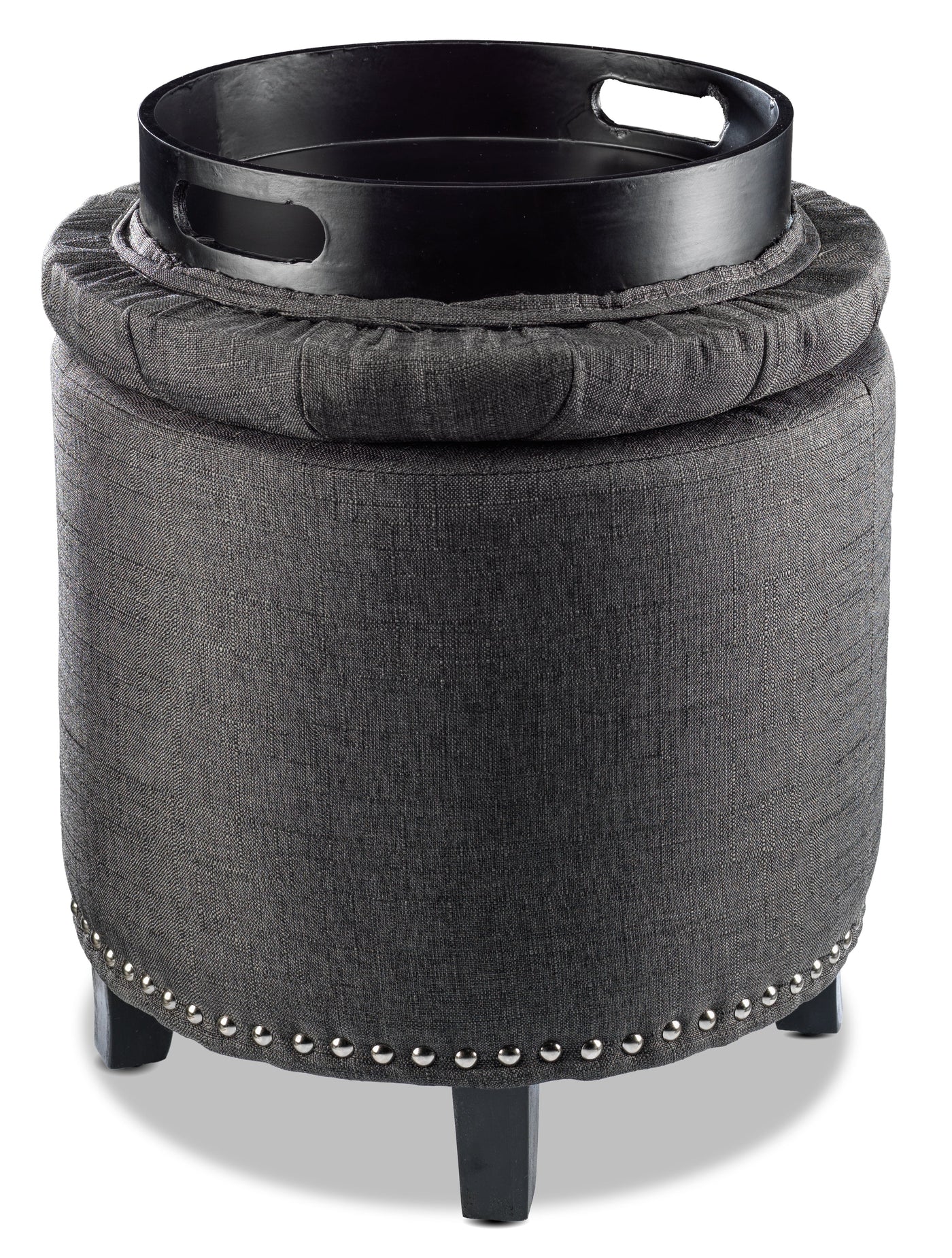 Madison Ottoman - Dark Grey