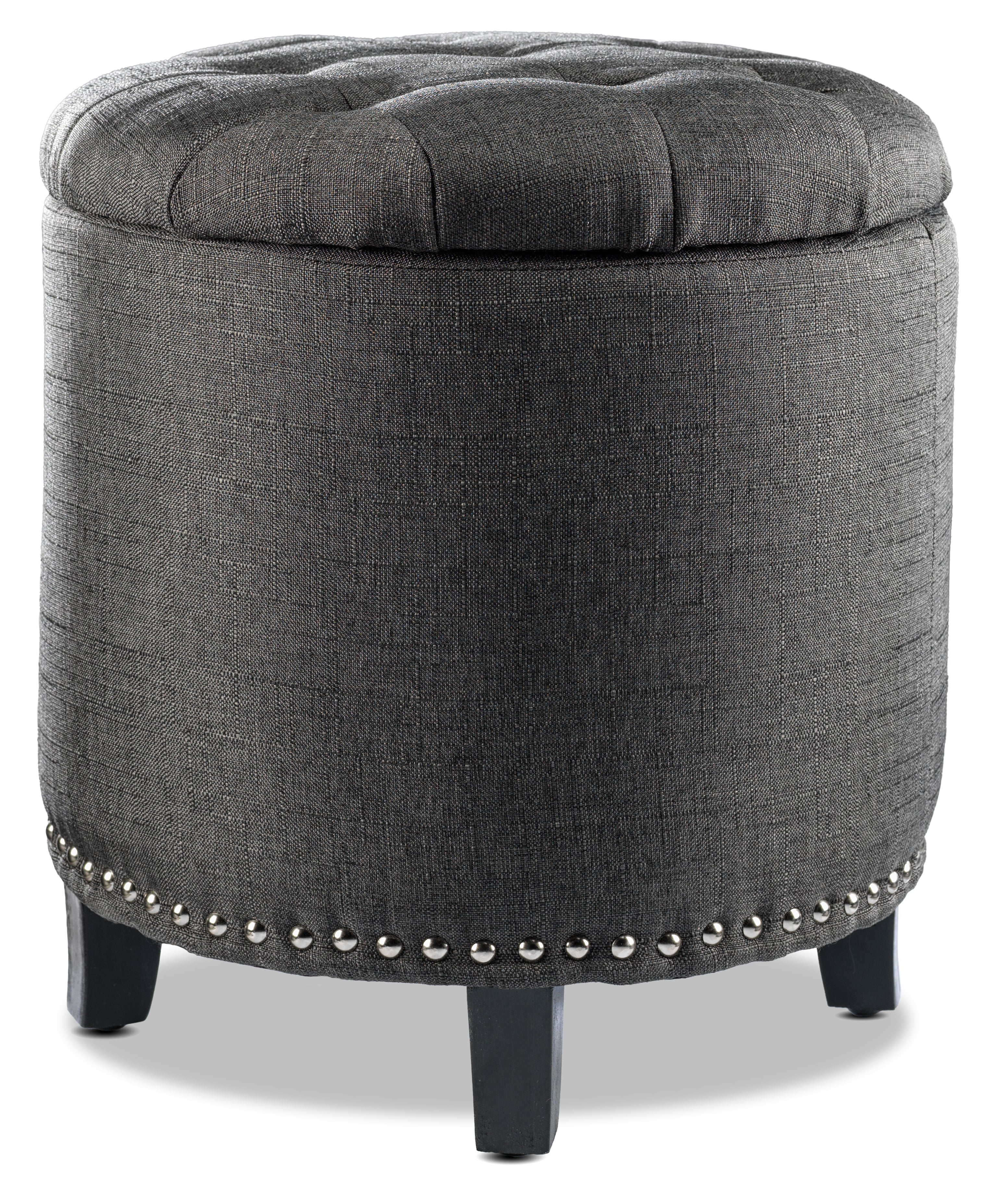 Madison Ottoman - Dark Grey