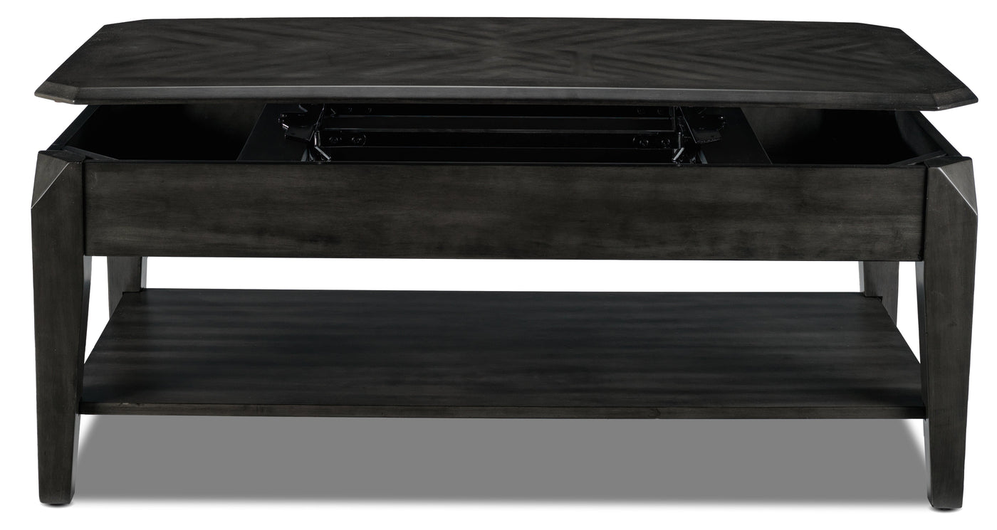 Lennox Lift-Top Coffee Table - Dark Grey