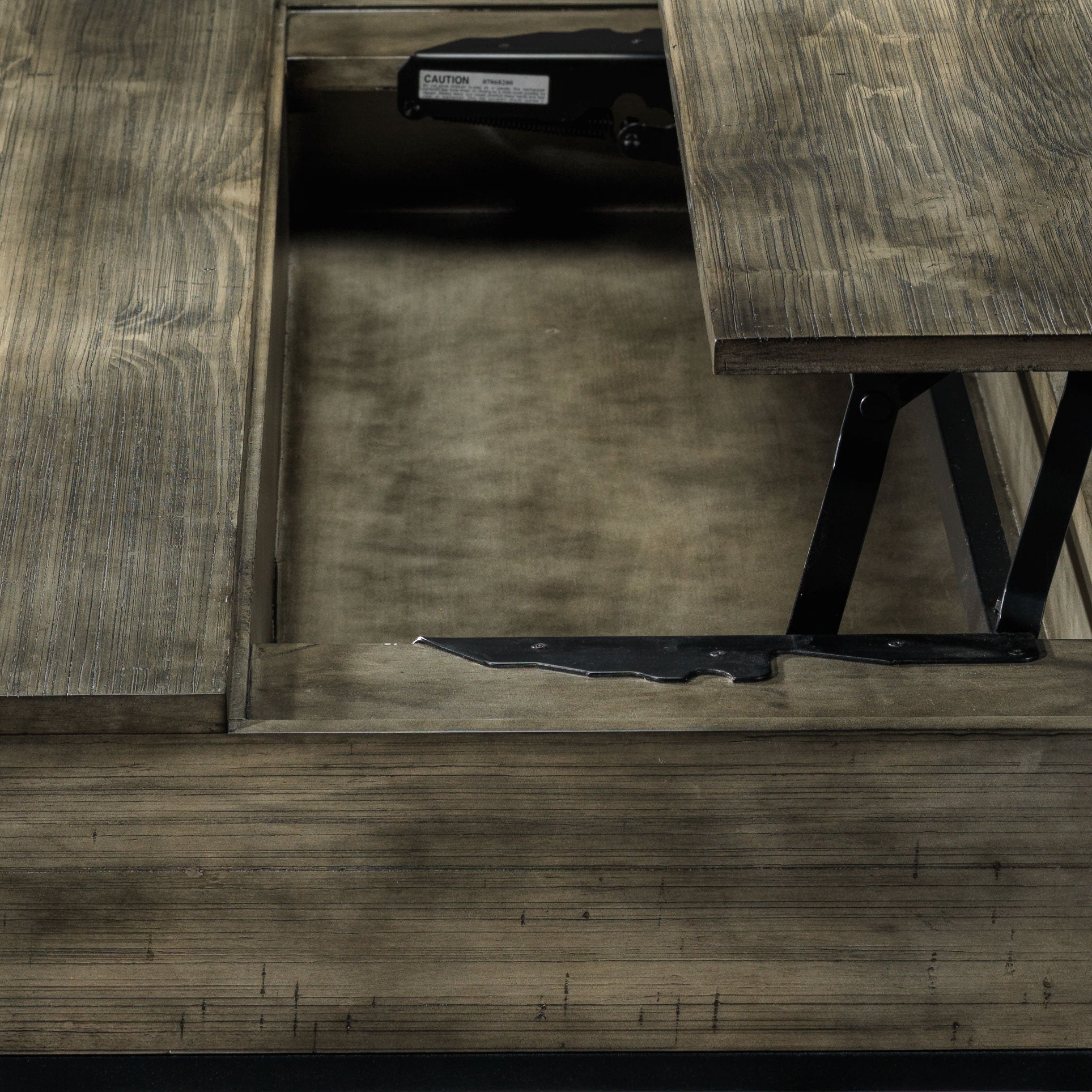 Asher Lift-Top Coffee Table - Grey