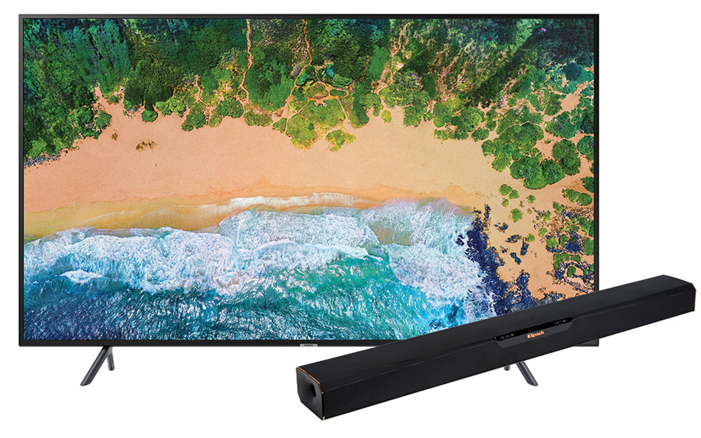 Samsung 58" 4K HDR Smart LED TV and Klipsch Soundbar Package