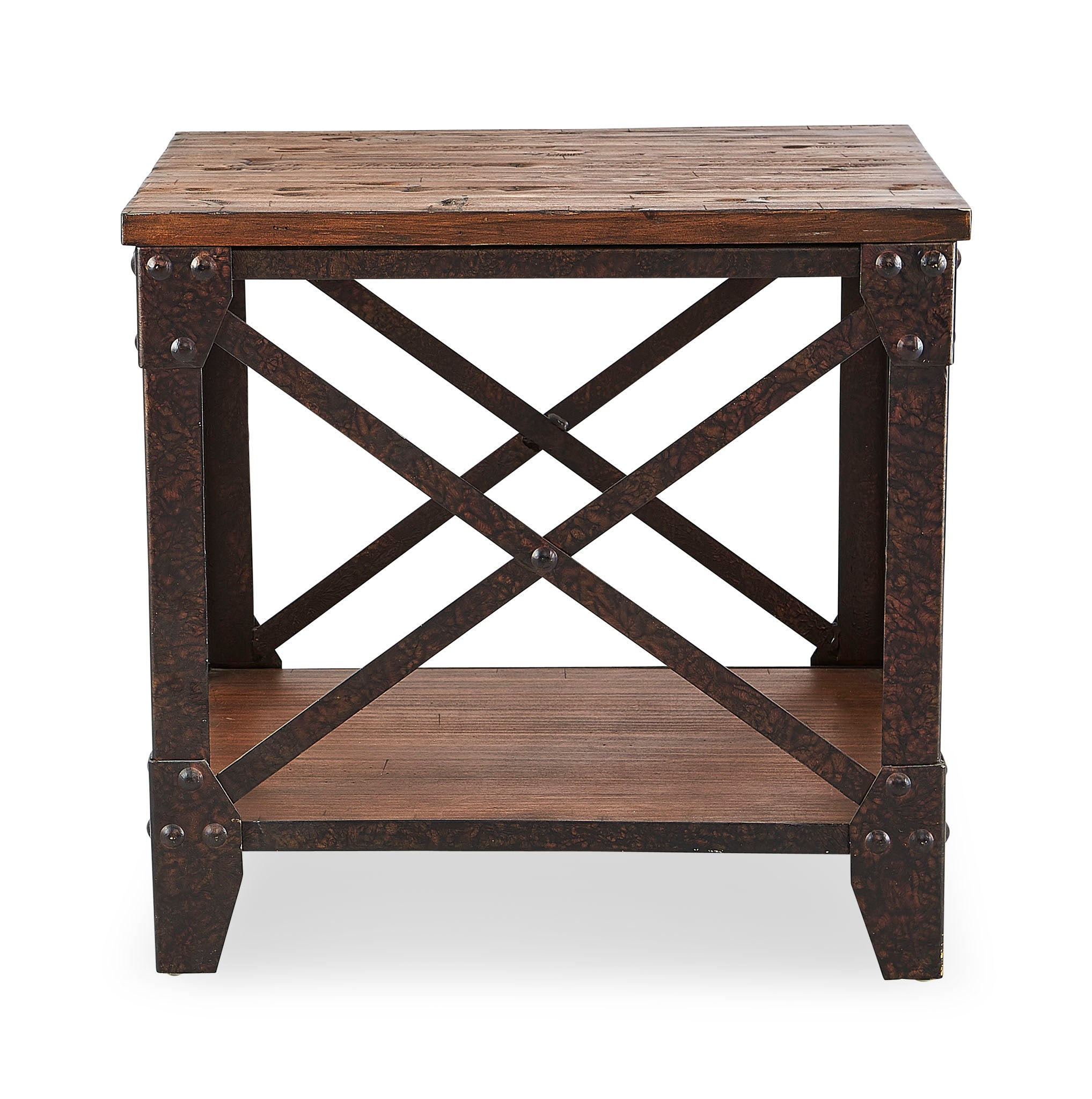 Pinebrook End Table - Distressed Natural Pine