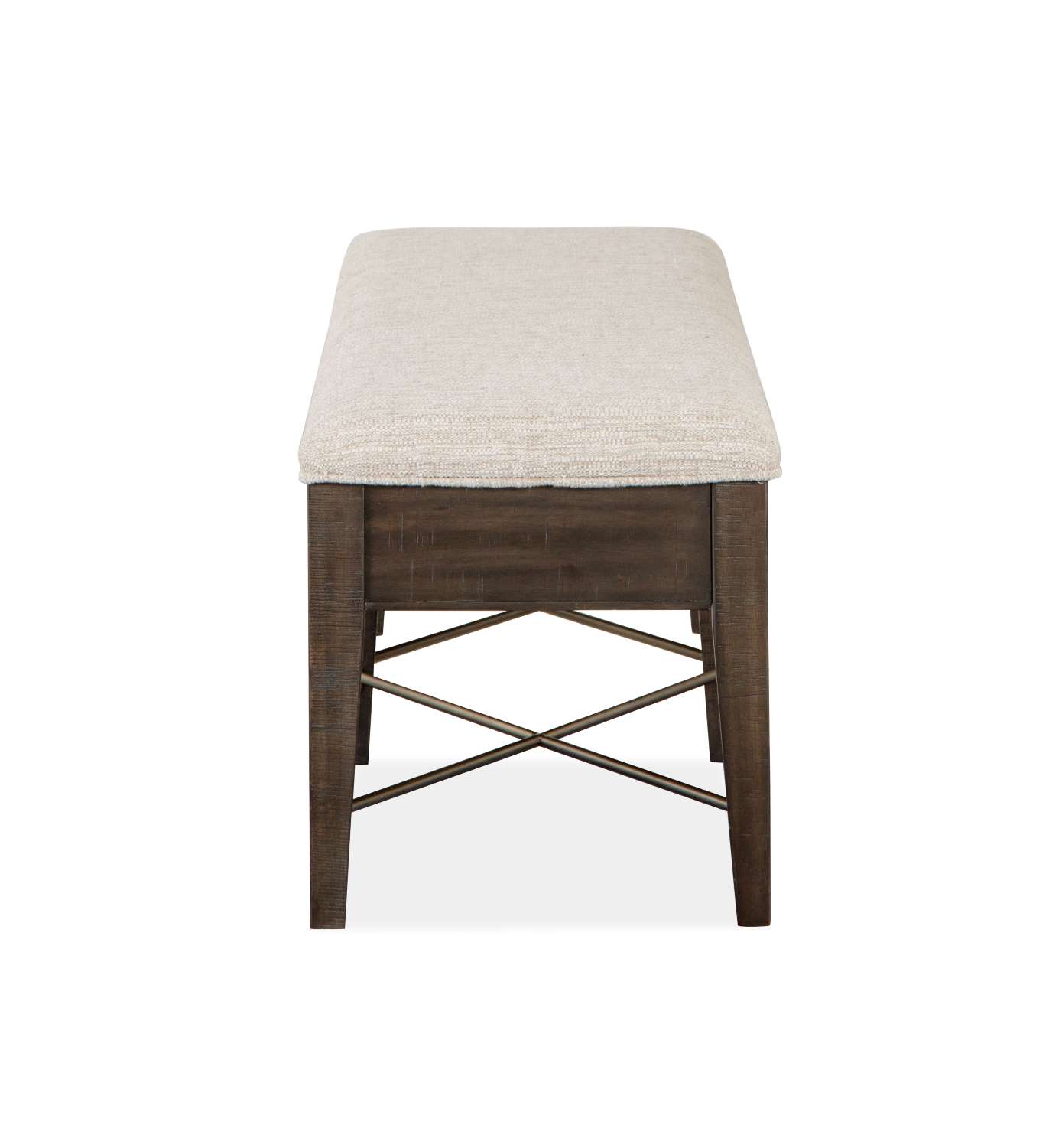 Westley Falls Bench with Upholstered Seat - Brown