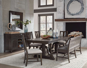 Westley Falls 6-Piece Dining Set with Bench - Brown