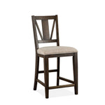 Westley Falls Counter Height Stool with Upholstered Seat - Brown