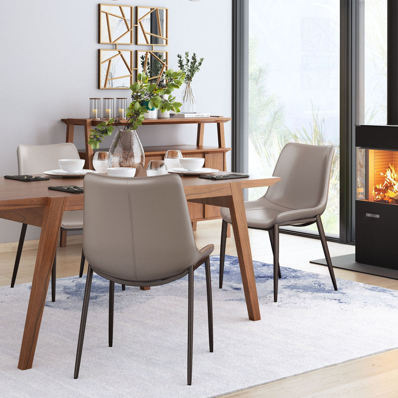 Teglberg Dining Chair - Greyish Brown/Walnut - Set of 2