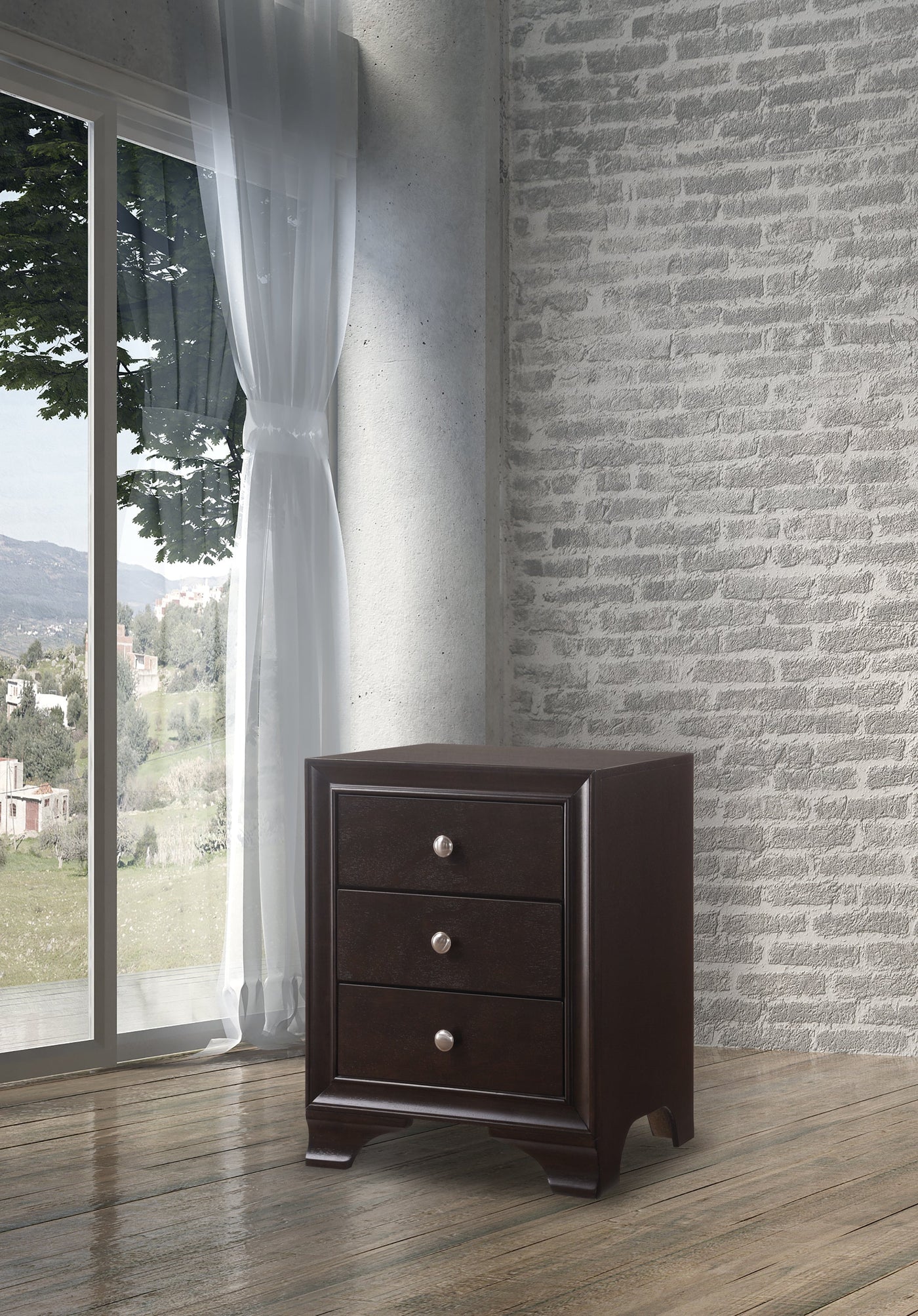 Jude Night Table - Dark Brown
