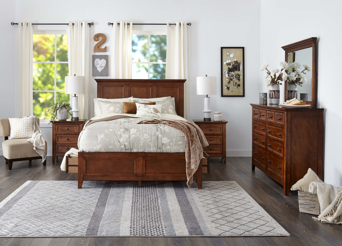 San Mateo 6-Piece Queen Storage Bedroom Set - Tuscan