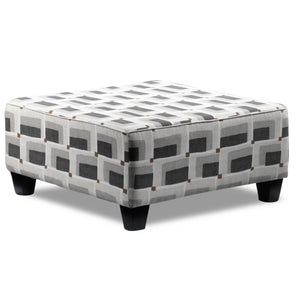 Finnerty Ottoman - Silver