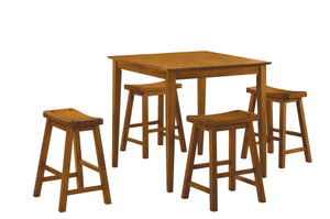 Zena 5-Piece Counter Height Dining Set - Oak