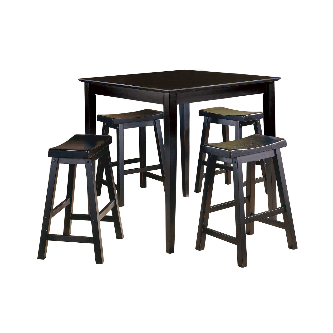 Zena 5-Piece Counter Height Dining Set - Black